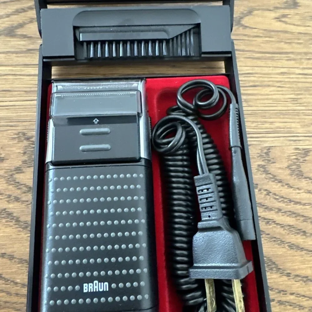 Braun System 1-2-3 3512 Rechargeable Shaver w/ Case & Charger Vintage Open Box